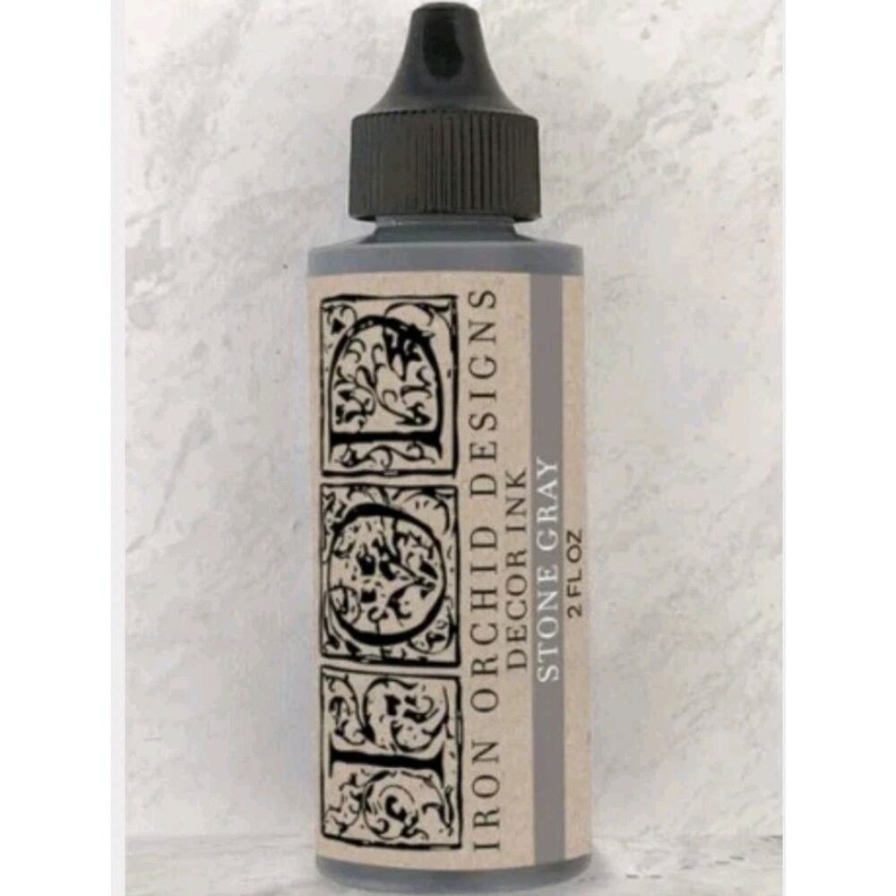 Iron Orchid Designs STONE GRAY Decor Ink Stamps IOD Mixed Media Crafts NEW 2 OZ